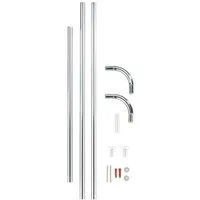 WENKO Winkelstange Universal, Ø 20 mm, Fixmaß, Aluminium