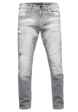 Jeans Hose "NISHO" Straight-Fit Biker Cotton-Stretch