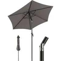 Sekey Sonnenschirm ø 200/270/300 cm Gartenschirm Rund, Marktschirm Knickbar, mit Kurbel, LxB: 200x300 cm, sonnenschirm 200cm, Neigungswinkel, für Balkon Garten, UV 50+