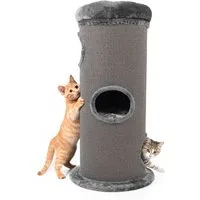 Canadian Cat Company Kratzbaum Kratzturm Olivia, 40 x 40 x 100 cm, Katzenhaus, Kratztonne