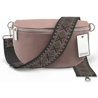 ARTVALL Umhängetasche Echtleder Handtasche Brusttasche Crossbody Rosé (Tasche inkl. Taschenband), Bauchtasche Leder verstellbar mit Schultergurt Design breit hochwertig