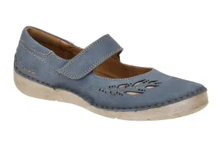 Josef Seibel Damen Ballerina FERGEY 58 blau shark Nubuck-Leder G-Weite