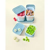 TUPPERWARE Vorratsdose TUPPERWARE Gefrier-Behälter Eiskristall Set 5tlg hellblau