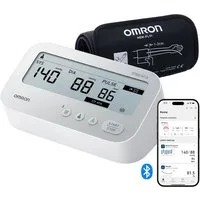 Omron Oberarm-Blutdruckmessgerät X4 Connect AFib, mit AFib Screening bei jeder Messung und Gratis App, 2 Nutzer, mit Intelli Wrap Manschette (22-42cm), klinisch validiert