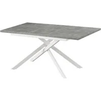 B&D home Esstisch LARS, Metallgestell schwarz oder weiß, ausziehbar 120-160cm, 4-6 Personen