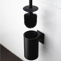 ELMOWO WC-Reinigungsbürste WC-Reinigungsbürste ohne Bohren aus Edelstahl, Badezimmer, Gäste-WC, Für alle glatten Oberflächen im Bad, (Komplett-Set, inkl. Ersatzbürsten-Kopf)