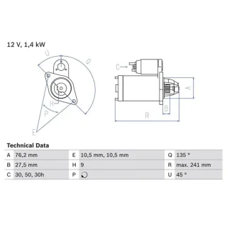 Bosch Anlasser 1,4 kW BMW 3er 5er