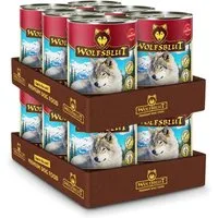 Wolfsblut Blue Mountain Adult - getreidefreies Nassfutter mit Wild 12x395g, Nassfutter für: Hunde