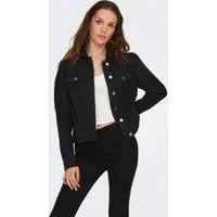 ONLY Jeansjacke ONLWONDER – Jeansjacke in kurzer Form mit Stretch figurbetont, casual, Denim, Baumwollmischung, Brusttaschen