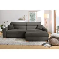 Jockenhöfer Gruppe Ecksofa Slider L-Form, B: 277 cm Couch, 60cm elektrische Sitztiefenverstellung, 140kg Belastbarkeit, USB-Anschluss, Kopfteilverstellung & Zierkissen