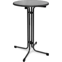 Beautissu Stehtisch Outdoor Stehtisch Bellini, klappbar, Ø70cm, Schwarz, wetterfest – kratzfest
