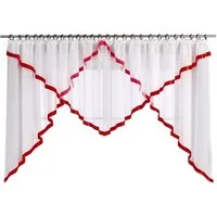Joyswahl Scheibengardine Claudia (1 St), Kräuselband, transparent, Voile mit Satinband