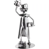 BRUBAKER Dekofigur Schraubenmännchen Abschluss Studium Bachelor (1 St), kunstvolle Metallskulptur für Abiturienten und Studenten