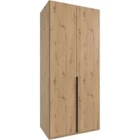Wimex Kleiderschrank Mugano,in 5 Breiten,2 Höhen,2 Tiefen, viele Farben, Made in Germany (in Basic oder Premium Ausstattung) mit langen Griffen aus Metall, mit oder ohne Spiegel