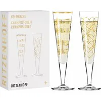 Ritzenhoff Champagnerglas Goldnacht, Kristallglas