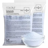 COLOR.IT Blondierpulver (2er Pack) 500g, Staubfreie Profi-Blondierung für Friseure