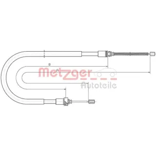 Metzger Handbremsseil hinten Peugeot 206 206+
