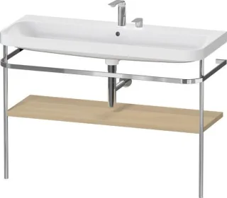 Duravit Happy D.2 Plus c-shaped Set mit Metallkonsole Mediterrane Eiche Matt 1175x490x850 mm - HP483 HP4839E71710000