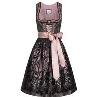 Nübler Trachtenkleid Dirndl midi Selina in Schwarz von Nübler - Rocklänge 60 cm