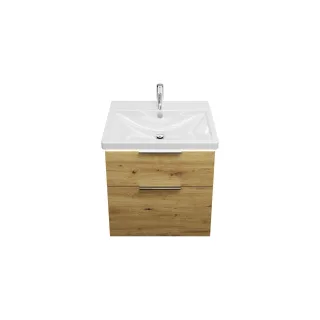 Burgbad Keramik Waschtisch-Set Eqio Eiche Dekor Urban/Alpinweiss, SEZA063F5662C0001 SEZA063F5662C0001