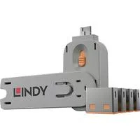 USB Port Schloss (4 Stück) mit Schlüssel, Diebstahlschutz orange, Code: ORANGE