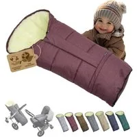 BambiniWelt by Rafael K. Fußsack Winterfußsack Fußsack für Kinderwagen Buggy mumienform Wolle MELIERT, universal für Kinderwagen, Buggy, Jogger, Schlitten