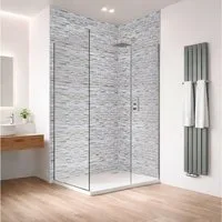 Rodnik Duschrückwand robuste ABS-Kunststoff, 120x260 cm Wandverkleidung wasserfest, fugenabdeckend