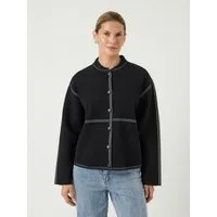 Y.A.S Strickjacke YASJENA LS KNIT CARDIGAN S. NOOS Materialmix mit Wolle, regular fit