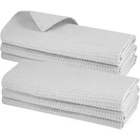 Engelland Geschirrtuch Poliertuch, (Vorteils-Set, 6-tlg., Waffel-Pique), 100 % Baumwolle, integrierte Aufhängeschlaufe, 70 x 50 cm