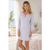 Consult-Tex Nachthemd Damen Baumwolle-Jersey Langarm Nachthemd DW445NH (1-tlg) bequem zu tragen