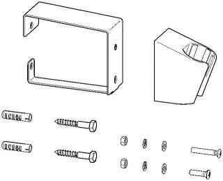KWC Aquarotter Wandhalterung, für Augendusche, Kunststoff weiß, 2000103189 2000103189