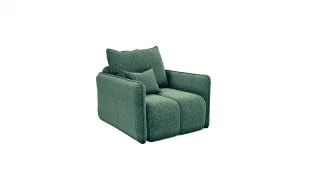 Sessel Designersessel MORGANO Stoff Abriamo Dunkelgrün