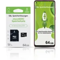 Tec-Expert microSD Karte S&L für Samsung Galaxy A21S Speicherkarte (64 GB, Class 10, microSDXC)