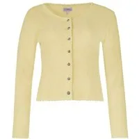 MarJo Trachtenjacke Trachten Strickjacke - VILSECK II - pastellgrau, zitrone