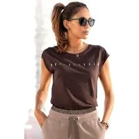 Venice Beach Kurzarmshirt mit glänzendem Logodruck, T-Shirt aus Baumwolle