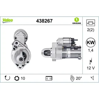 Valeo Anlasser 1,4 kW Mercedes 438267