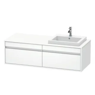 Duravit Ketho Konsolenwaschtischunterbau wandhängend Weiß Matt 1400x550x426 mm - KT6797R1818 KT6797R1818