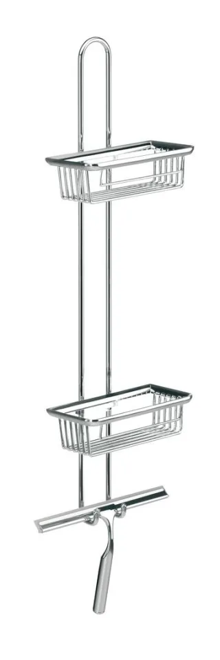emco system 2 Wandetagere 2 tiefe Körbe, 1 Duschwischer, chrom, 356600108 356600108