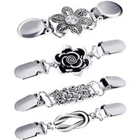 MOPUEA Broschen Set Vintage Zarte Broschen Set – 4-teilig, elegant & vielseitig (4er Set dekorative Clips für Kleidung und Styling im Alltag, Vielseitige Clips für Kleidungsschutz und schnelles Styling), Stabil, schonend zur Kleidung, kein Verrutsche
