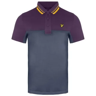 Lyle & Scott Kendall Mens Grey/Purple Polo -Hemd