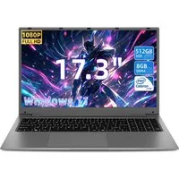 MENGHU 17,3" FHD IPS Laptop Windows 11 8GB RAM 512GB SSD 8000mAh Akku Notebook (Intel® Celeron® Processor N4020, 8 GB, 512 GB SSD, Intel® UHD Graphics 600)