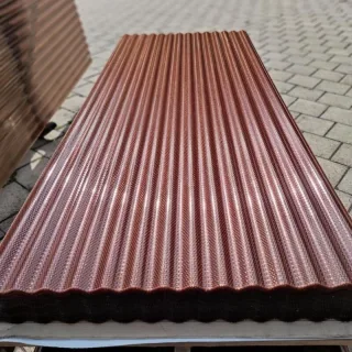 Lichtplatte Acrylglas | Wellplatte | 76/18 | 3,0 mm | Breite 1045 mm | Länge 2,5 m | bronze