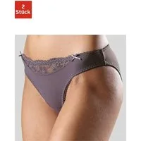 Nuance by Lascana Slip (Packung, 2 Stück) mit Spitzeneinsatz vorne