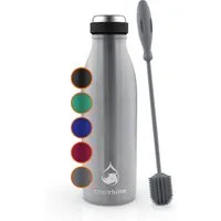 coolrhino Isolierflasche rhinoTherm2 Edelstahl Trinkflasche 500 ml / 1 liter, Thermosflasche BPA frei mit Reinigungsbürste, Spülmaschinenfest