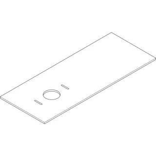 hansgrohe Xilesa E Konsole 54278550 1375x550mm, ohne Hahnloch, Ausschnitt links, Eiche Kaschmir