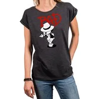 MAKAYA T-Shirt Damen Hundemotiv Bad Dog Lustige Sommer Tops Tunika Frauen (Oversize, Große Größen) mit Druck