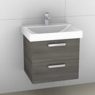 Artiqua 413 Waschtischunterschrank für Xeno 2 500530 (ehem. 127060) Graphit Struktur quer, 413-WU2L- 413-WU2L-K128-7070-401