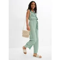 bonprix Jumpsuit fließender Schnitt, mit V-Ausschnitt und Rüschen, aus Viskose