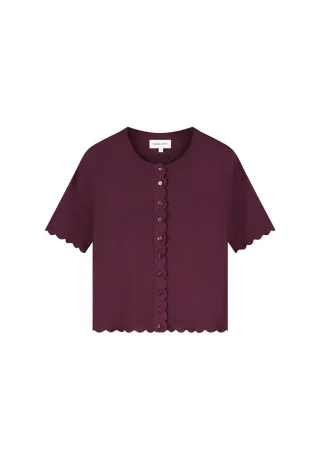 Fabienne Chapot - Kurzarm-Cardigan - Scarlett lila - Gr. - L