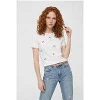 ONLY Kurzarmshirt ONLNIKITA REG S/S TOP BOX JRS Baumwolle, regular fit, Rundhals, Regular Waist
